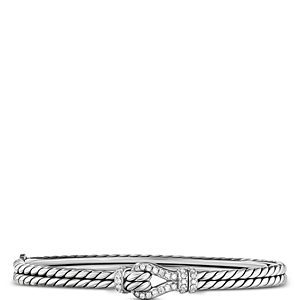 David Yurman Sterling Silver Thoroughbred Pave Diamond Loop Bracelet, 4.5mm- 4360758