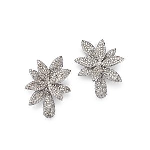 Bloomingdale's Diamond Pave Flower Statement Earrings in 14K White Gold, 3.10 ct. t.w. - 100% Exclusive- 4495095