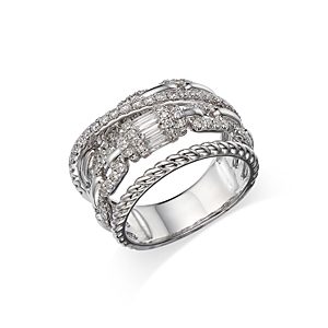 Bloomingdale's Diamond Multi Row Ring in 14K White Gold, 1.10 ct. t.w. - 100% Exclusive- 4495099
