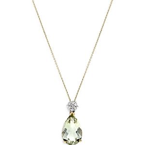 Bloomingdale's Prasiolite & Diamond Pendant Necklace in 14K Yellow Gold, 16 - 100% Exclusive- 4499312