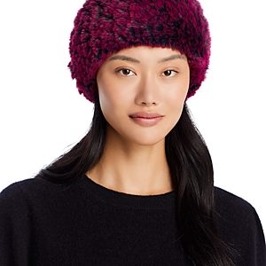 Surell Rex Rabbit Faux Fur Knit Headband- 3804806