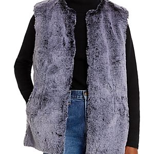 Surell Rex Rabbit Faux Fur Vest- 3831255