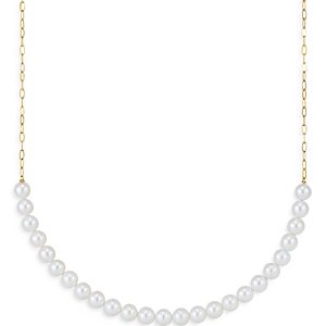 Bloomingdale's 14K Yellow Gold Chain & Cultured Freshwater Pearl Necklace, 18 - 100% Exclusive- 4472654