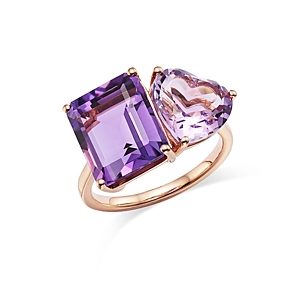 Bloomingdale's Amethyst & Pink Amethyst Ring in 14K Rose Gold - 100% Exclusive- 4484793