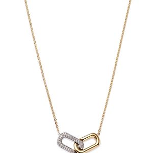 Bloomingdale's Diamond Paperclip Necklace in 14K White & Yellow Gold, 0.25 ct. t.w. - 100% Exclusive- 4492441