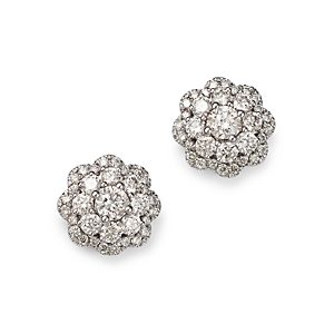 Bloomingdale's Diamond Flower Cluster Stud Earrings in 14K White Gold, 1.0 ct. t.w. - 100% Exclusive- 4491565