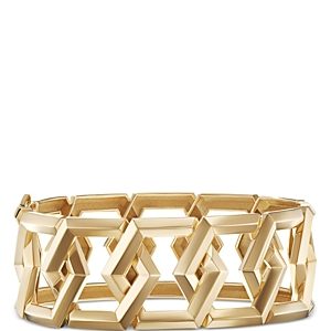 David Yurman 18K Yellow Gold Carlyle Hexagon Link Bracelet- 4360700