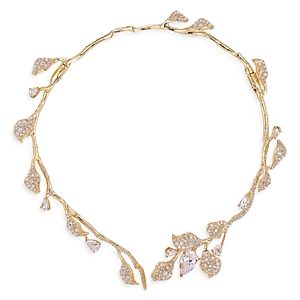 Anabela Chan 18K Yellow Gold Vermeil Mermaid's Tale Simulated Diamond Galatea Collar Necklace, 17- 4508379