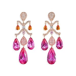 Anabela Chan Palms Multi Simulated Stone & Pave Chandelier Drop Earrings- 4508356