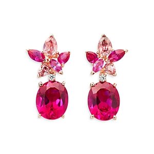 Anabela Chan Tutti Frutti Multi Simulated Stone Lily Drop Earrings- 4508338