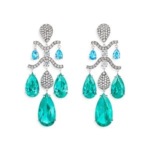 Anabela Chan Palms Multi Simulated Stone Chandelier Drop Earrings- 4508357