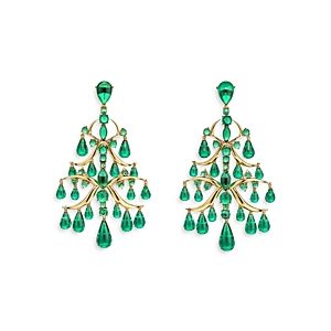 Anabela Chan 18K Yellow Gold Vermeil Supernova Simulated Stone Ivy Chandelier Drop Earrings- 4508384