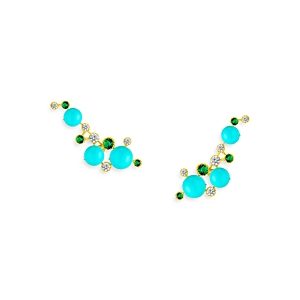 Anabela Chan 18K Yellow Gold Vermeil Constellation Multi Simulated Stone Curved Stud Earrings- 4508362