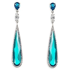 Anabela Chan 18K White Gold Plated Sterling Silver Constellation Collection Simulated Gemstone & Diamond Shard Earrings- 4508341