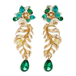 Anabela Chan Palms Multi Simulated Stone Frond Drop Earrings- 4508353