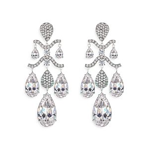 Anabela Chan Palms Simulated Stone Chandelier Drop Earrings- 4508358