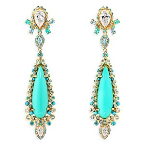 Anabela Chan Forbidden Fruit Multi Simulated Stone Drop Earrings- 4508350