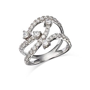 Bloomingdale's Diamond Openwork Statement Ring in 14K White Gold, 1.0 ct. t.w. - 100% Exclusive- 4499152