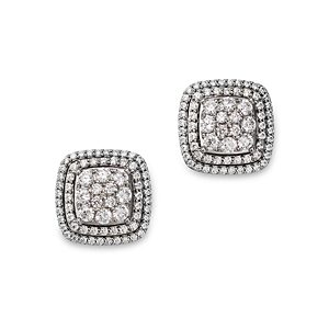 Bloomingdale's Diamond Halo Cluster Stud Earrings in 14K White Gold, 1.0 ct. t.w. - 100% Exclusive- 4499160