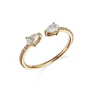 Bloomingdale's Pear-Shaped Diamond Cuff Ring in 14K Yellow Gold, 0.50 ct. t.w. - 100% Exclusive- 4499162