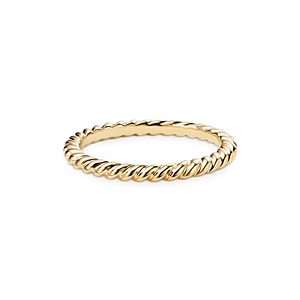 David Yurman 18K Yellow Gold Dy Unity Cable Band Ring- 4533105