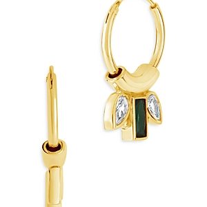 Sterling Forever Helena Huggie Hoop Earrings- 4507173