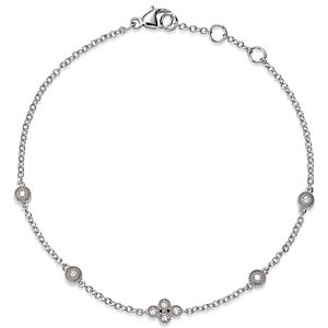 Bloomingdale's Diamond Clover Bracelet in 14K White Gold, 0.10 ct. t.w. - 100% Exclusive- 4367254
