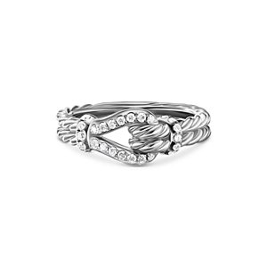 David Yurman Sterling Silver Thoroughbred Diamond Pave Loop Ring- 4360778