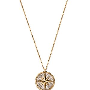 Bloomingdale's Diamond Starburst Disc Pendant Necklace in 14K Yellow Gold, 0.29 ct. t.w. - 100% Exclusive- 4508031