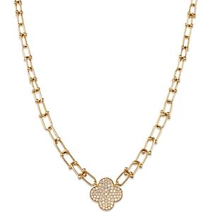 Bloomingdale's Diamond Clover Pendant Necklace in 14K Yellow Gold, 0.50 ct. t.w. - 100% Exclusive- 4508027