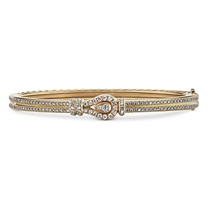 David Yurman Thoroughbred Loop Bracelet in 18K Yellow Gold with Full Pave Diamonds- 4360706