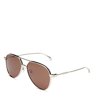 Alexander McQUEEN Aviator Sunglasses, 59mm- 4458550