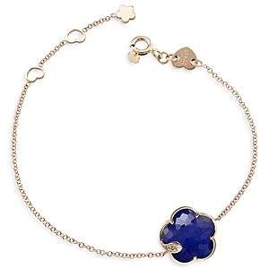 Pasquale Bruni 18K Rose Gold Petit Joli Lapis Doublet & Diamond Floral Bracelet- 4383480