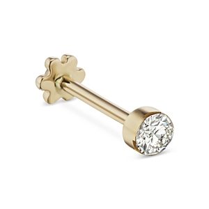Maria Tash 18K Yellow Gold Diamond Invisible Set Threaded Stud Earring- 4532449