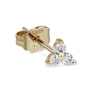 Maria Tash 18K Yellow Gold 18K Yellow Gold Diamond Trinity Single Stud Earring- 4532431