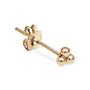 Maria Tash 14K Yellow Gold Three Ball Trinity Stud Earring- 4532414