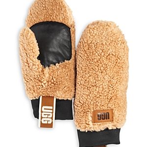 Ugg Sherpa Logo Tag Mittens- 4480236