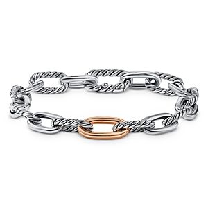 David Yurman 18K Rose Gold & Sterling Silver Dy Madison Link Bracelet, 8.5mm- 4201705