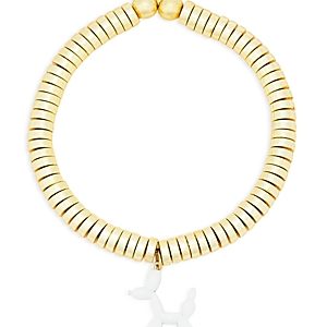 Lord & Lord Designs Color Dog Charm Beaded Stretch Bracelet in Gold Tone - 100% Exclusive- 4548456