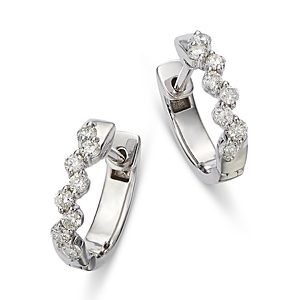 Bloomingdale's Diamond Hoop Earrings in 14K White Gold, 0.25 ct. t.w. - 100% Exclusive- 4508536