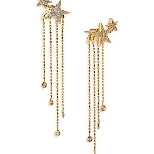 Ajoa by Nadri Sparklers Fringe Star Earrings- 4547671