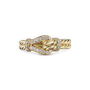 David Yurman 18K Yellow Gold The Thoroughbred Diamond Loop Ring- 4360737