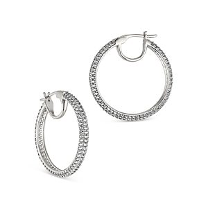 Nadri Frost Pave Medium Hoop Earrings- 4547424