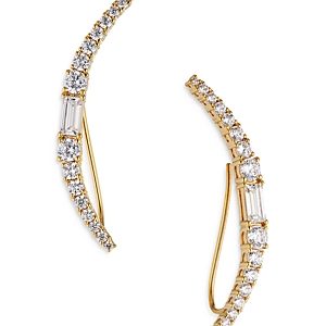 Nadri Pave the Way Pave Climber Earrings- 4547427