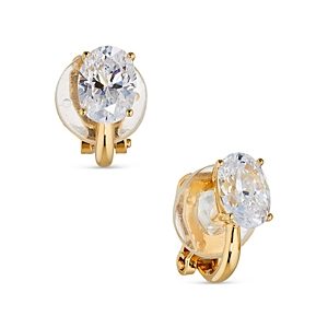 Nadri Modern Love Oval Clip On Earrings- 4546252
