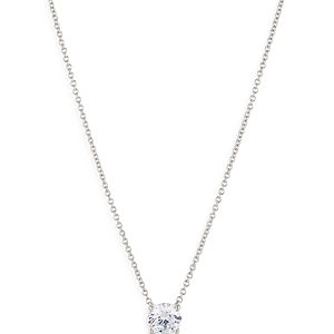 Nadri Modern Love Round Cut Solitaire Necklace, 16-18- 4546256