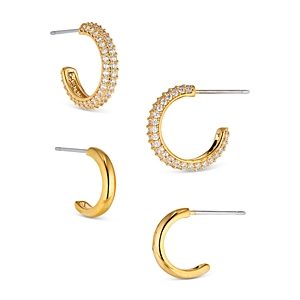 Nadri Pave the Way Hoop Earrings, Set of 2- 4547417