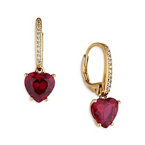 Nadri Modern Love Heart Drop Earrings- 4546275