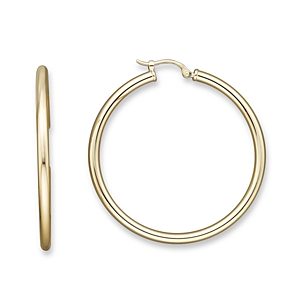 14K Yellow Gold Tube Hoop Earrings - 100% Exclusive- 585834