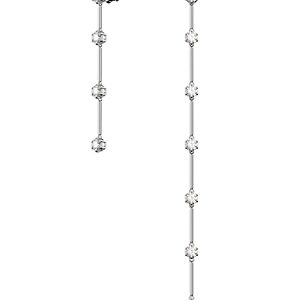Swarovski Constella Crystal Mismatch Linear Drop Earrings in Rhodium Plated- 4537245